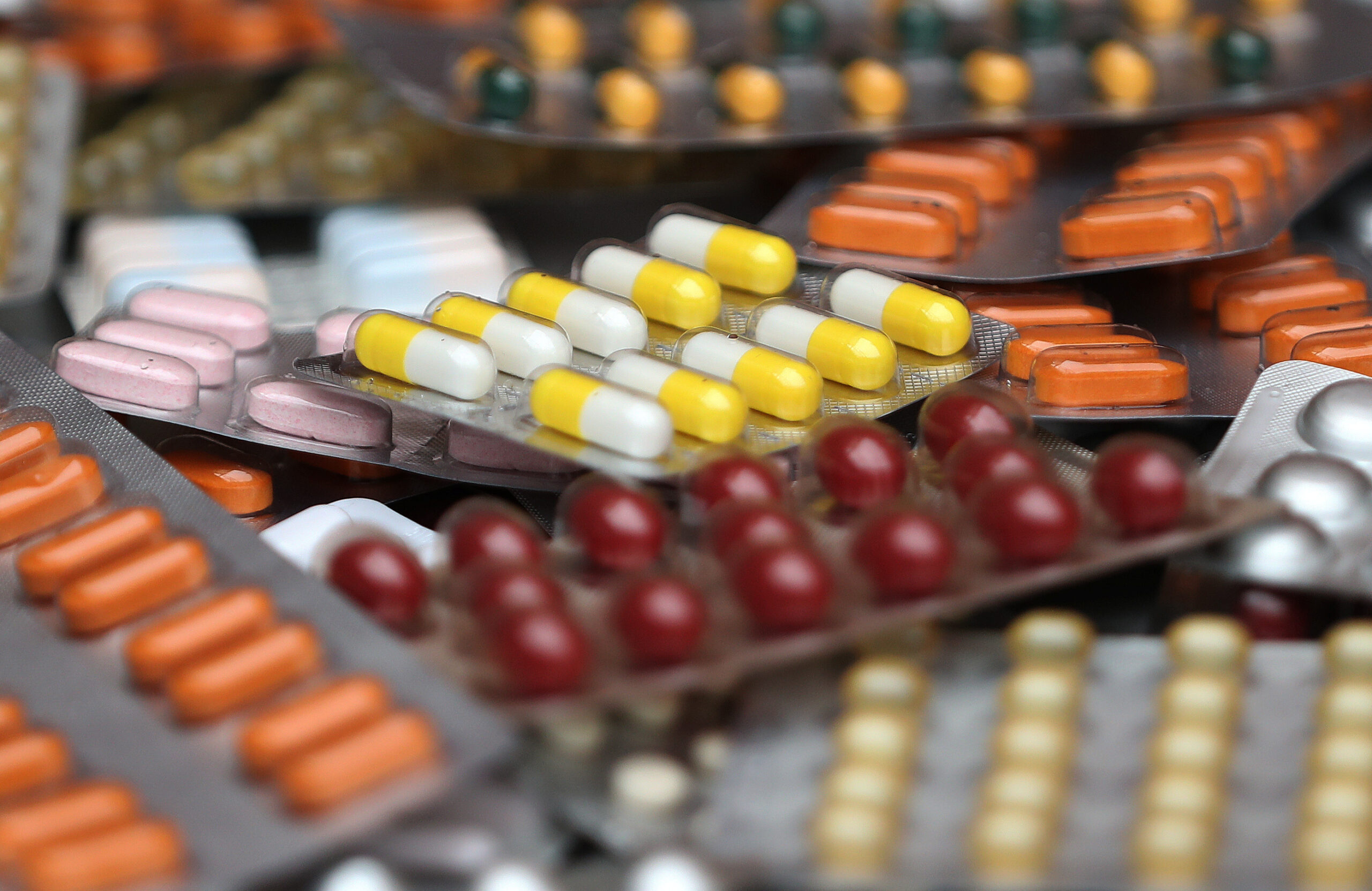 Illustration photo shows various medicine pills in their original packaging in Brussels